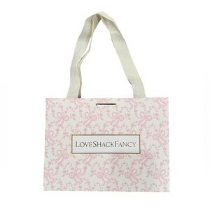 LoveShackFancy Pink and Cream Gift Bag